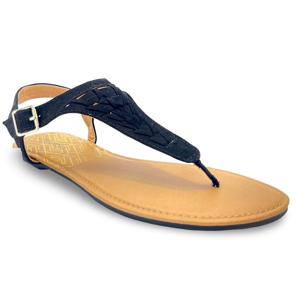 🧜🏼♀️ Maurice’s Woven Black Sandals Size 10 - Picture 3 of 6